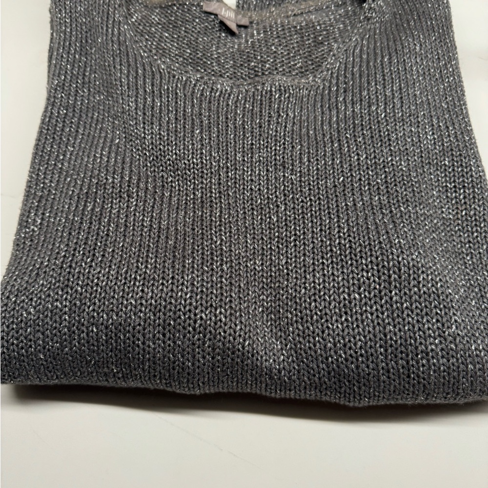 J Jill XL Gray Metallic Sweater